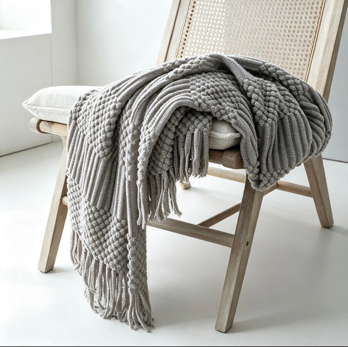 Nordic Knitted Blanket Woolen Blanket Blanket Bubble Blanket Sofa Blanket