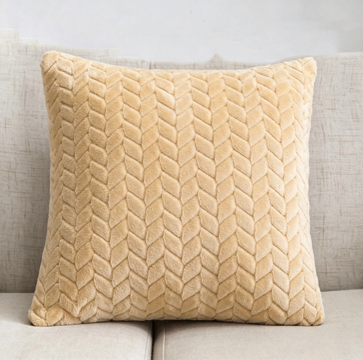 Flannel Solid Color Throw Pillow Sofa Cover Cushion Cover Nordic Style Simple Style