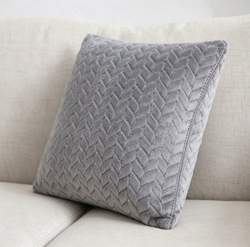 Flannel Solid Color Throw Pillow Sofa Cover Cushion Cover Nordic Style Simple Style