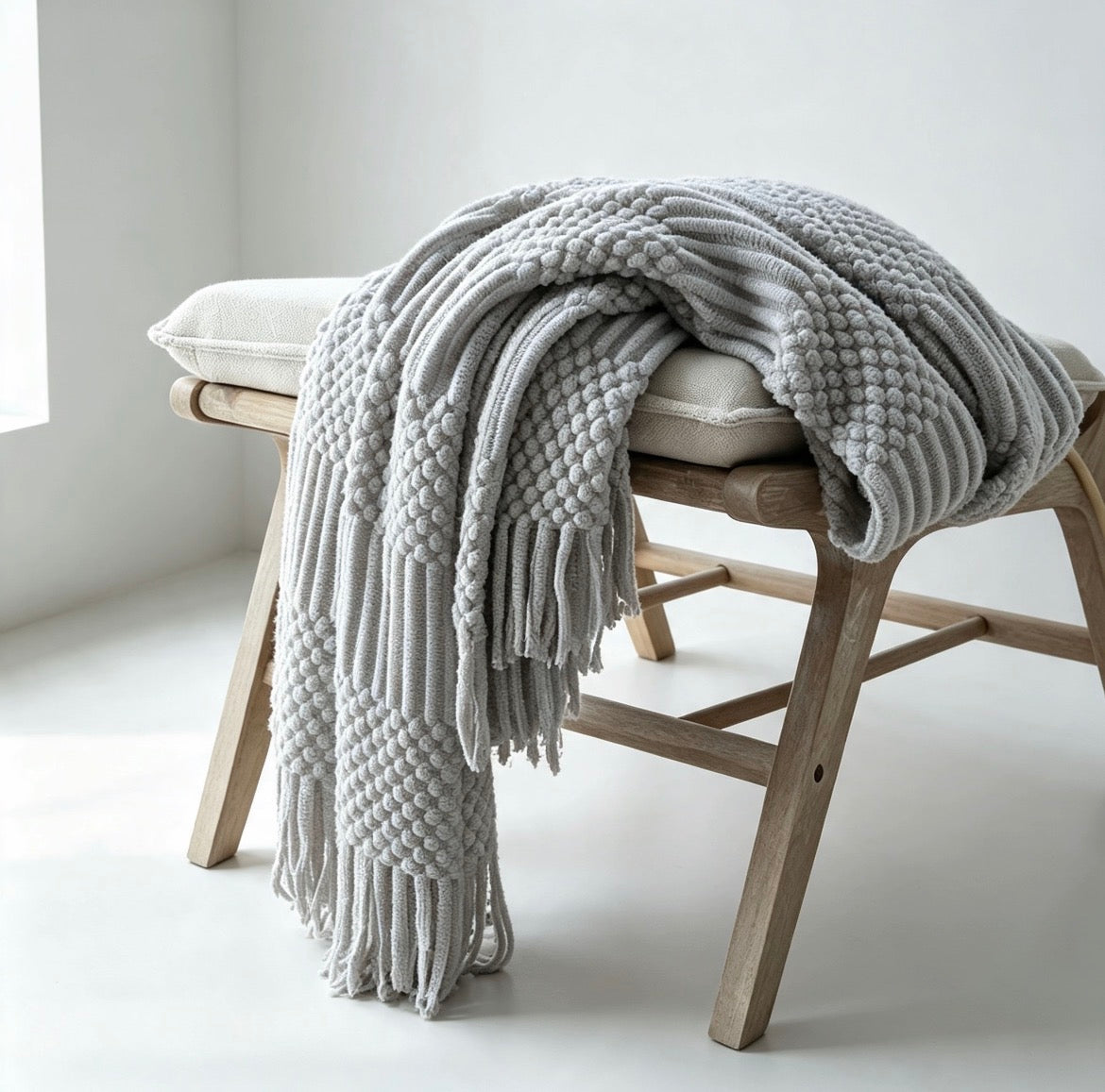 Nordic Knitted Blanket Woolen Blanket Blanket Bubble Blanket Sofa Blanket