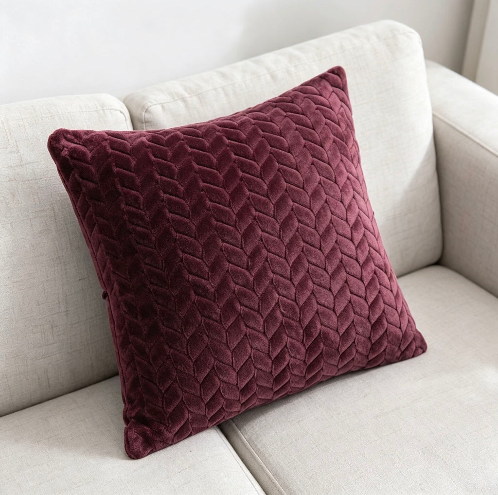 Flannel Solid Color Throw Pillow Sofa Cover Cushion Cover Nordic Style Simple Style