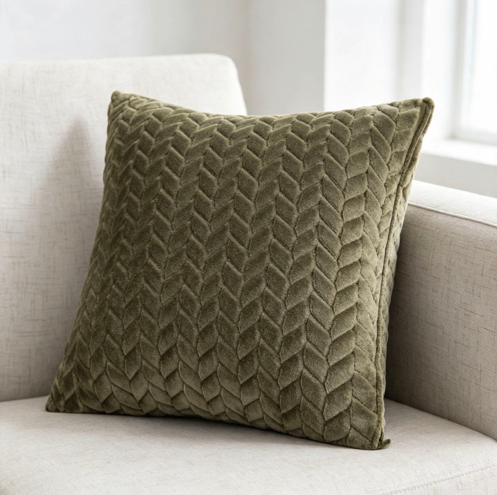 Flannel Solid Color Throw Pillow Sofa Cover Cushion Cover Nordic Style Simple Style
