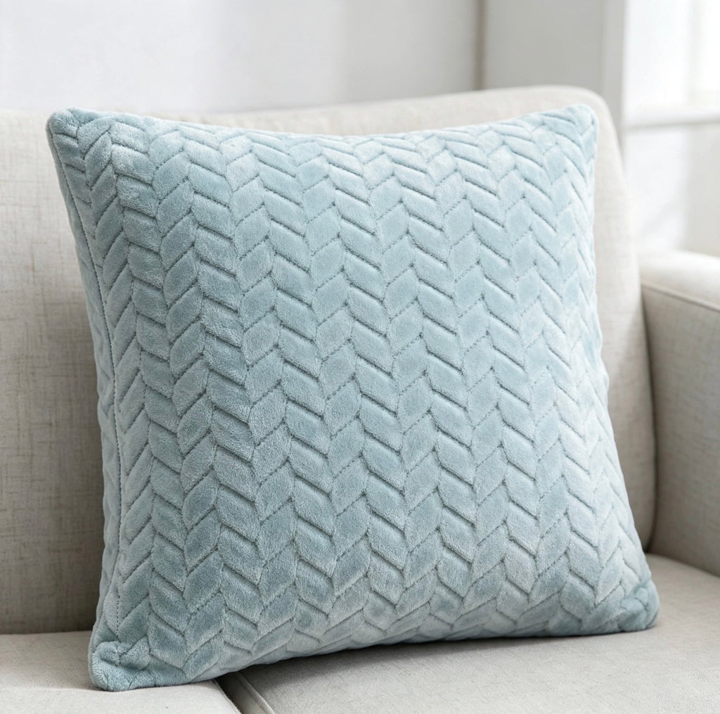 Flannel Solid Color Throw Pillow Sofa Cover Cushion Cover Nordic Style Simple Style